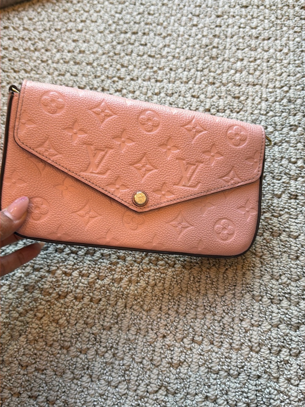 Louis Vuitton Blush Pink Monogram Envelope Clutch Wallet